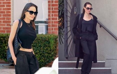Diện trang phục sắc đen thanh lịch như Angelina Jolie