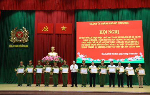 Công an TPHCM đạt nhiều thành tích nổi bật trong công tác phòng, chống ma túy trên địa bàn