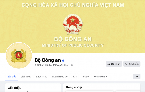 Bộ Công an dùng Facebook