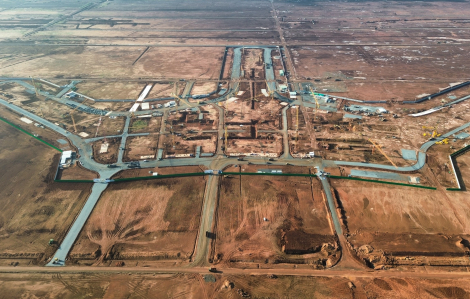 Sân bay Long Thành lộ diện sau 2 tháng thi công