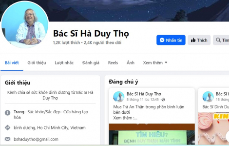 Sự thật về “bác sĩ facebook” Hà Duy Thọ có hơn 2.000 người theo dõi