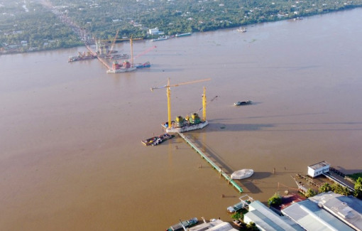 Phần chính dự án cầu Rạch Miễu 2 vượt tiến độ 2 tháng