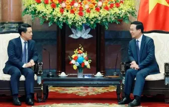 Chủ tịch nước Võ Văn Thưởng tiếp Phó thủ tướng, Bộ trưởng Bộ Ngoại giao Lào