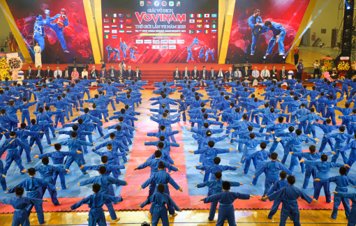 700 học sinh TPHCM đồng diễn võ Vovinam