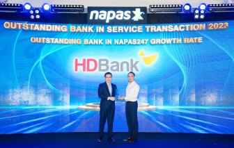 HDBank dẫn đầu tốc độ tăng trưởng số lượng giao dịch NAPAS 247