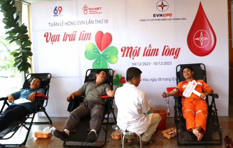 Hiến máu nhân đạo - Nghĩa cử cao đẹp của cán bộ công nhân viên PC Khánh Hòa