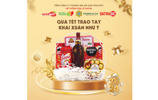 Giỏ quà tết SATRA xuân Giáp Thìn 2024: đa dạng, chất lượng, hợp túi tiền