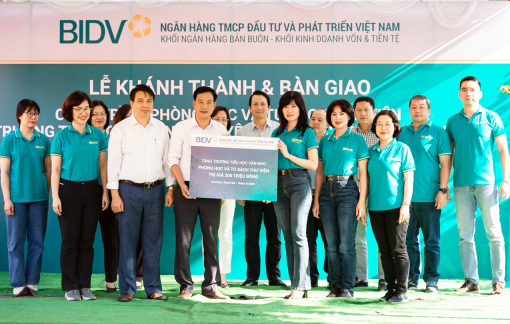BIDV thực hiện chương trình “Sắc màu trên giấy - Trường học trên đồi” tại Thanh Hóa
