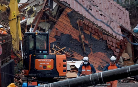 Số nạn nhân thiệt mạng vì động đất ở Nhật Bản lên hơn 110, hàng trăm người vẫn mất tích