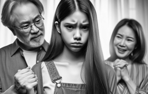Cha đưa phụ nữ trẻ về nhà
