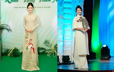 Hoa hậu Nguyễn Thanh Hà trình diễn áo dài quảng bá quê hương Bến Tre