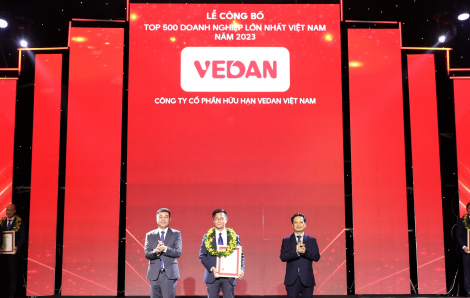 Vedan Việt Nam được vinh danh tại lễ công bố và tôn vinh Top 500 doanh nghiệp lớn nhất Việt Nam năm 2023