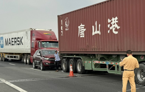 Tai nạn liên hoàn trên cao tốc TPHCM - Trung Lương
