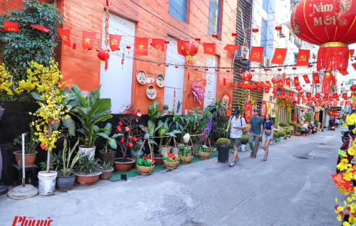 Tết đã "về" khắp nơi trong thành phố