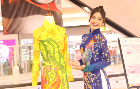 Hoa hậu Nguyễn Thanh Hà diện áo dài “Hương xuân” hưởng ứng Lễ hội áo dài TPHCM năm 2024