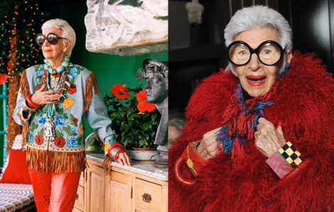 Phong cách sặc sỡ tạo thành biểu tượng thời trang thế giới của NTK 102 tuổi Iris Apfel