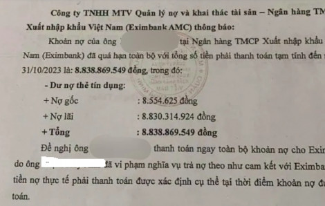 Vì sao nợ thẻ tín dụng 8,5 triệu, sau 11 năm bị ngân hàng đòi 8,8 tỉ đồng?