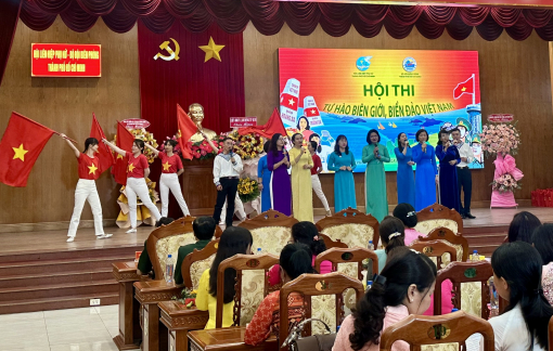 Cán bộ nữ tham gia hội thi “Tự hào biên giới, biển đảo Việt Nam”