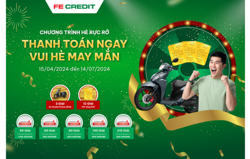 Thanh toán nhanh, nhận ngay cơ hội trúng lớn với FE CREDIT