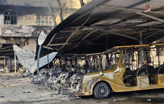Trường cao đẳng Điện lực miền Trung lên tiếng về vụ cháy hàng chục xe điện trong trường