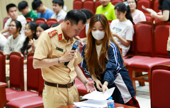 Hà Nội: Tăng cường tuyên truyền Luật Giao thông đường bộ cho sinh viên