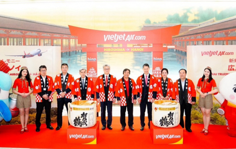 Vietjet vừa khai trương đường bay giữa Hà Nội và Hiroshima