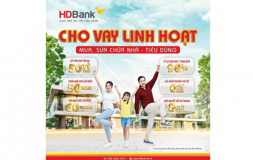 HDBank cho vay thời hạn lên đến 50 năm với hạn mức lên đến 50 tỉ đồng