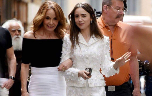 Lily Collins diện trang phục của Đỗ Mạnh Cường quay phim "Emily in Paris"