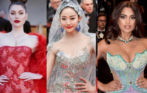 Áo váy của nhà thiết kế Việt dập dìu trên thảm đỏ Cannes 2024