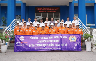 EVNHCMC tiếp sức thi công đường dây 500kV mạch 3 Quảng Trạch - Phố Nối