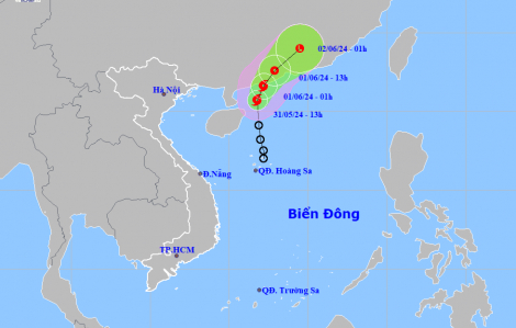 Ảnh hưởng bão số 1, nhiều tỉnh thành và TPHCM sẽ có mưa, dông trong đêm 31/5 - 1/6