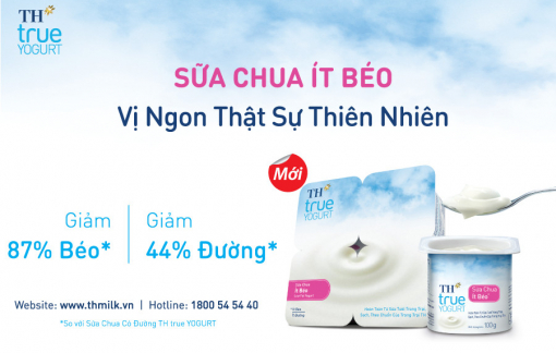 Tập đoàn TH ra mắt sản phẩm Sữa chua ít béo TH true YOGURT mới