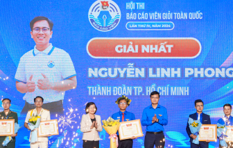 Thí sinh Nguyễn Linh Phong đạt giải Nhất Hội thi Báo cáo viên giỏi toàn quốc