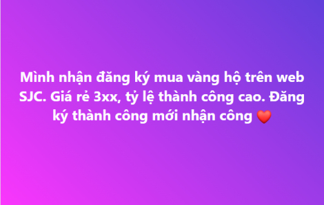 Rủi ro khi nhờ đăng ký mua vàng online