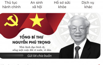 Người dân có thể chia buồn, tri ân về Tổng bí thư Nguyễn Phú Trọng qua VNeID