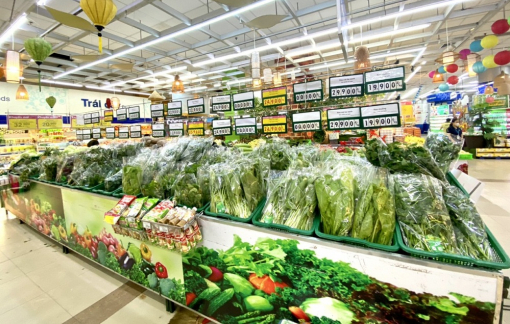 Rau xanh được bán bình ổn giá tại các siêu thị Co.opmart, Co.opXtra