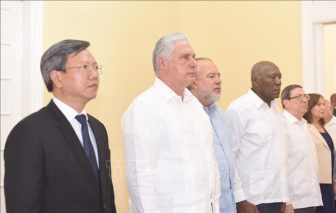 Chủ tịch Cuba viếng Tổng bí thư Nguyễn Phú Trọng