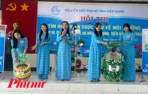 Phụ nữ Kiên Giang thi tìm hiểu kiến thức bảo vệ môi trường