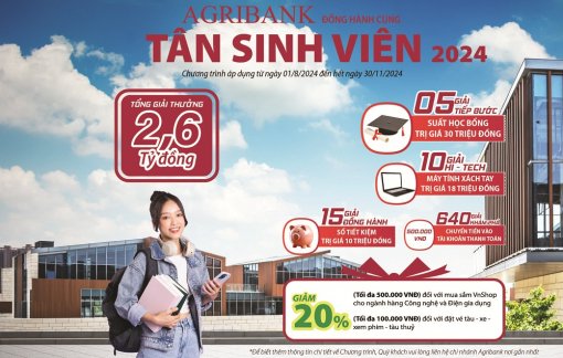 Agribank dành 2,6 tỉ đồng tặng tân sinh viên 2024