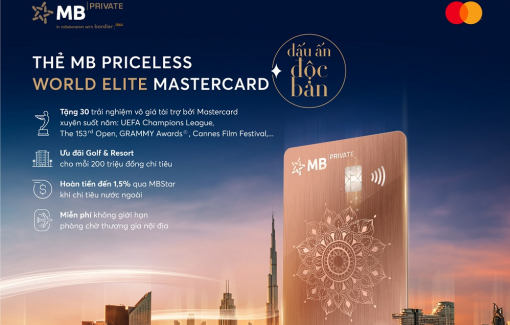 MB và Mastercard ra mắt thẻ tín dụng MB Priceless World Elite Mastercard tại Việt Nam