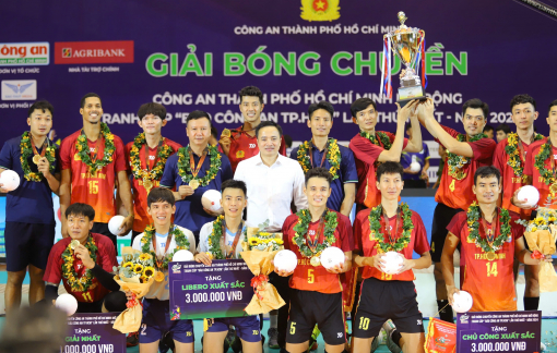 Đội Công an TPHCM vô địch Giải bóng chuyền Báo Công an TPHCM lần thứ nhất năm 2024