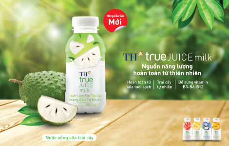 TH ra mắt Nước Uống Sữa Trái Cây Mãng Cầu Tự Nhiên TH true JUICE milk hoàn toàn từ thiên nhiên