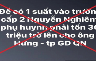 Trưởng phòng GD-ĐT TP Quảng Ngãi phủ nhận thông tin nhận 30 triệu chạy trường