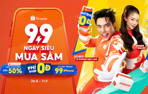 Shopee khởi động 9.9 Ngày siêu mua sắm