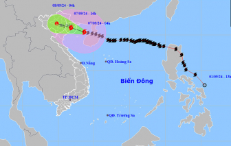 Sáng 7/9, bão Yagi chỉ còn cách Móng Cái 180km, gió giật cấp 14