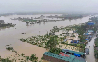 Nước lũ trên sông Hồng và nhiều sông ở Bắc Bộ đang xuống