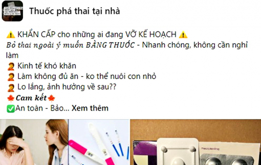 Hiểm họa từ tình trạng thuốc phá thai bán tràn lan trên mạng