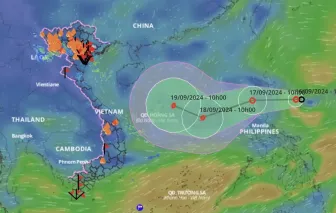 Bão số 4 có thể hình thành vào ngày 18/9