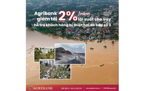 Agribank giảm tới 2%/năm lãi suất cho vay hỗ trợ khách hàng bị thiệt hại do bão số 3