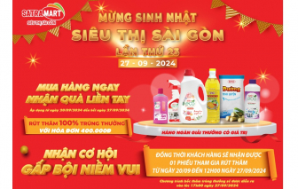 “Mua hàng ngay - nhận quà liền tay” mừng sinh nhật Satramart Siêu thị Sài Gòn